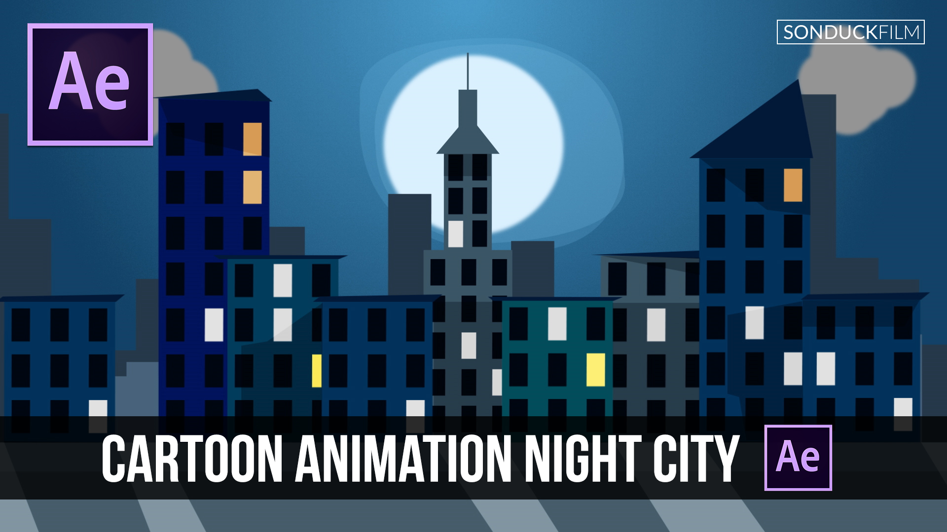 Cartoon-Night-City