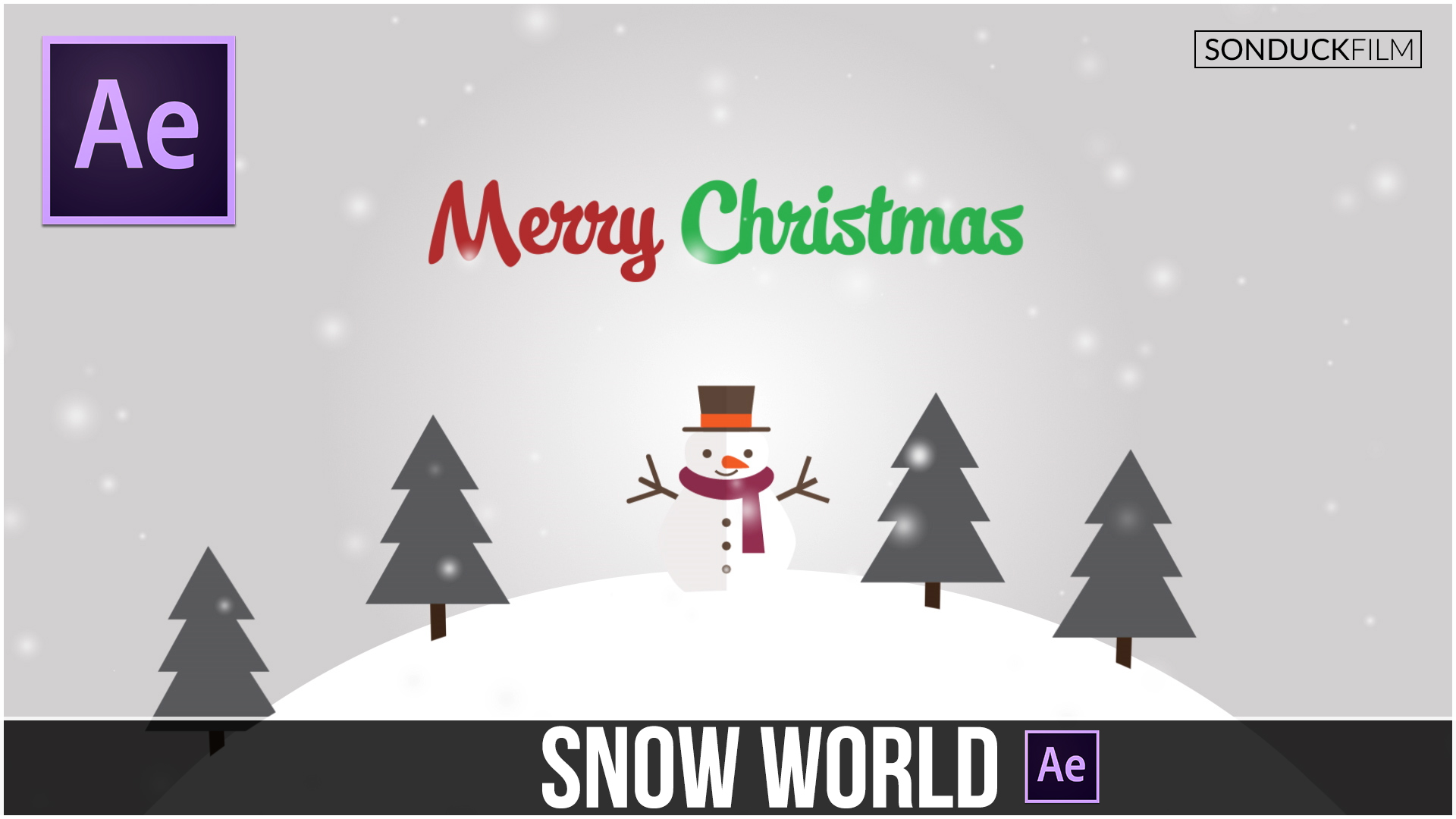 After-Effects-Tutorial-3D-Snow-World-Animation