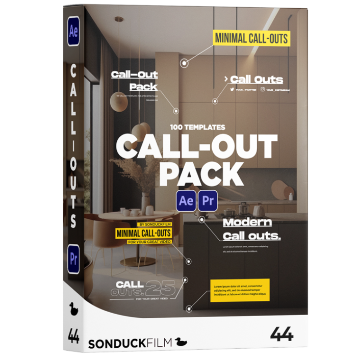 Call-Out Pack| 100 Templates | After Effects & Premiere Pro