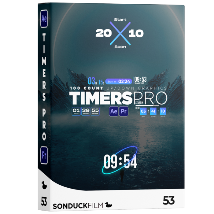 Timer Pro Pack | 100 Counters | After Effects & Premiere Pro