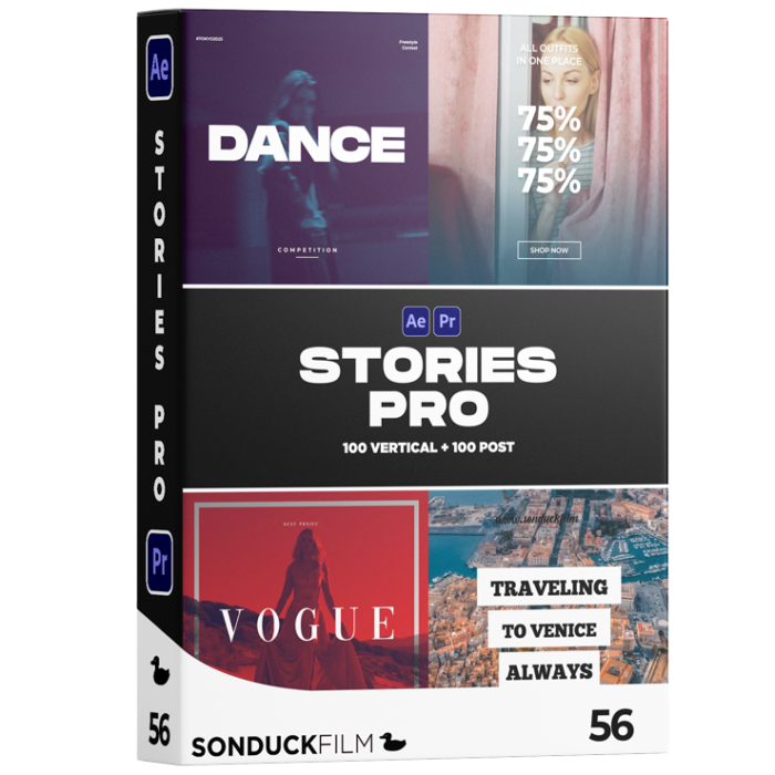 Stories Pro Pack | 200 Templates | After Effects & Premiere Pro