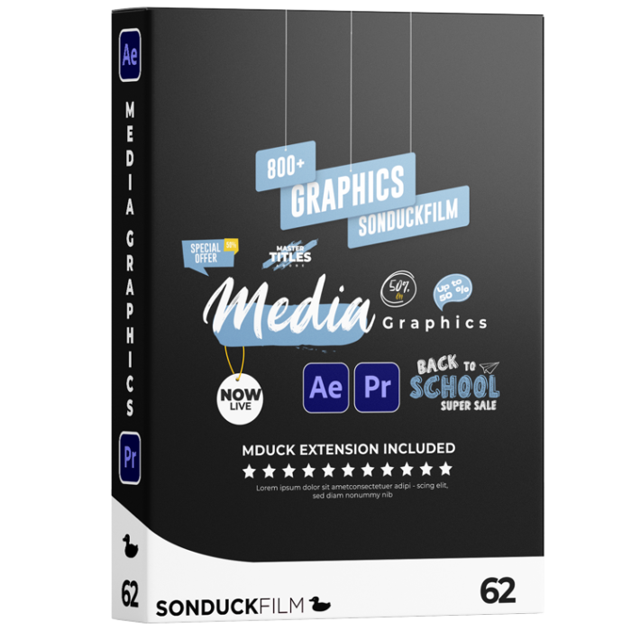 Media Graphics Pack | After Effects & Premiere Pro